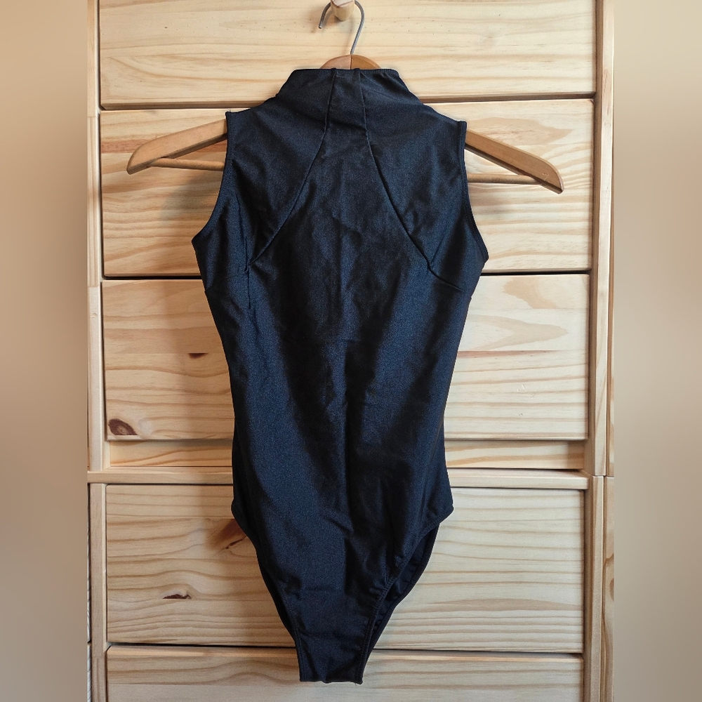 High Neck Open Back Body Suit/ Bathing Suit